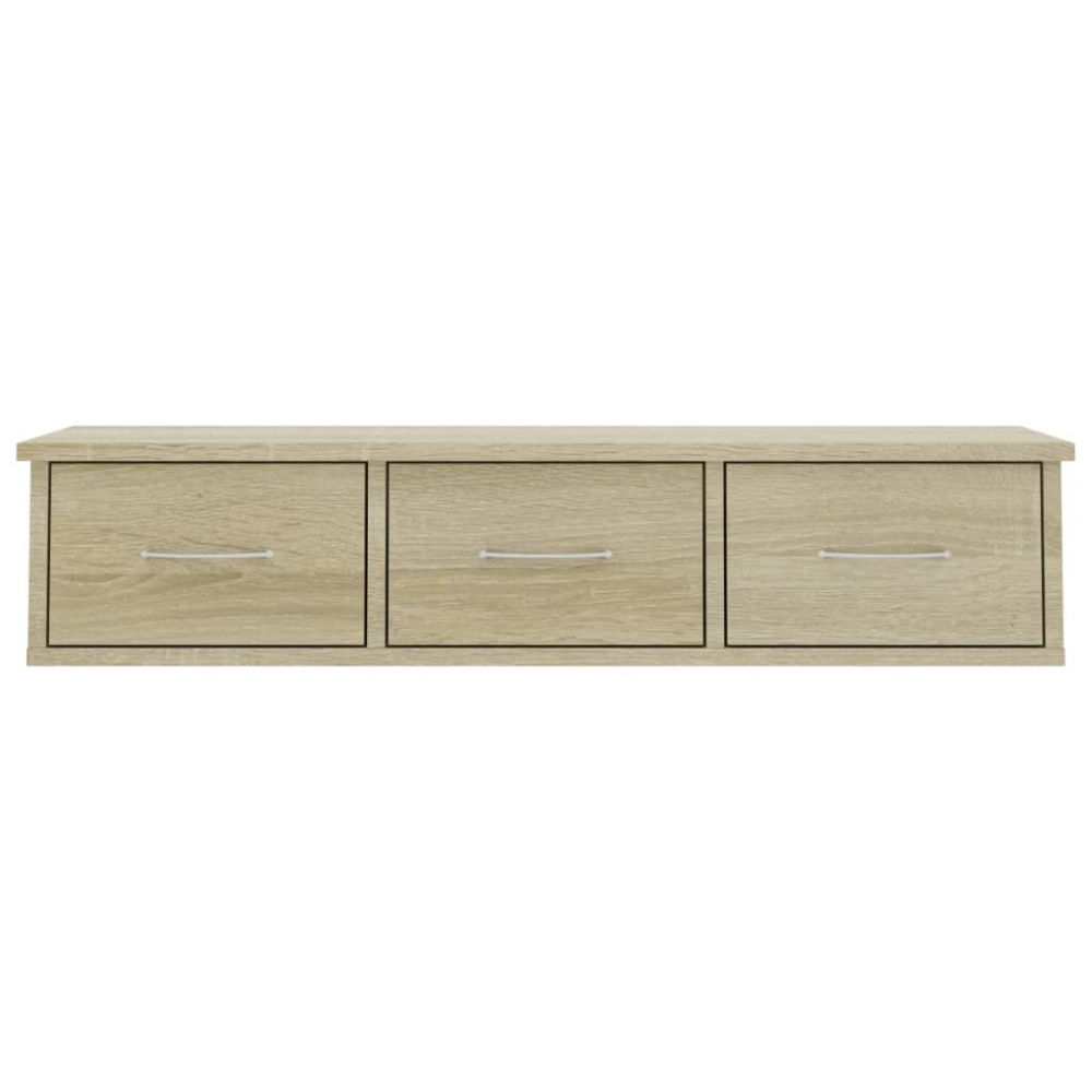 Wall-mounted Drawer Shelf Sonoma Oak 34.6"x10.2"x7.3" Chipboard - Image 2