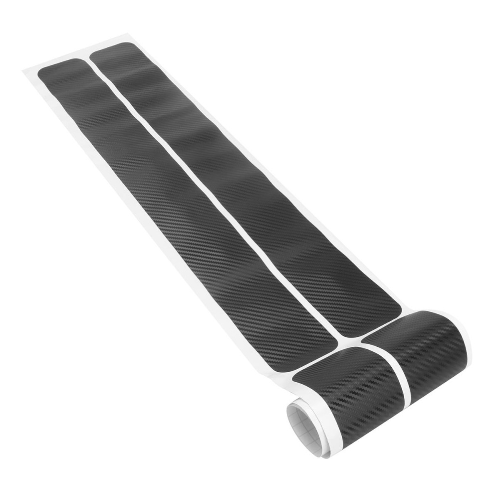 4Pcs 3D Carbon Fiber Pattern Car Door Plate Sill Scuff Cover Anti Scratch Strip Trunk Mat - Image 2