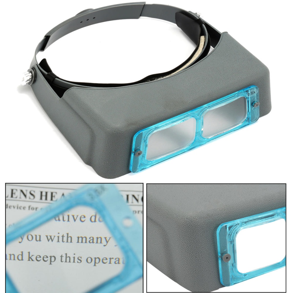 4 Lens Headband Wearing Magnifier Watch Repair Reading Optivisor Eye Welding Visor Tool - Image 2