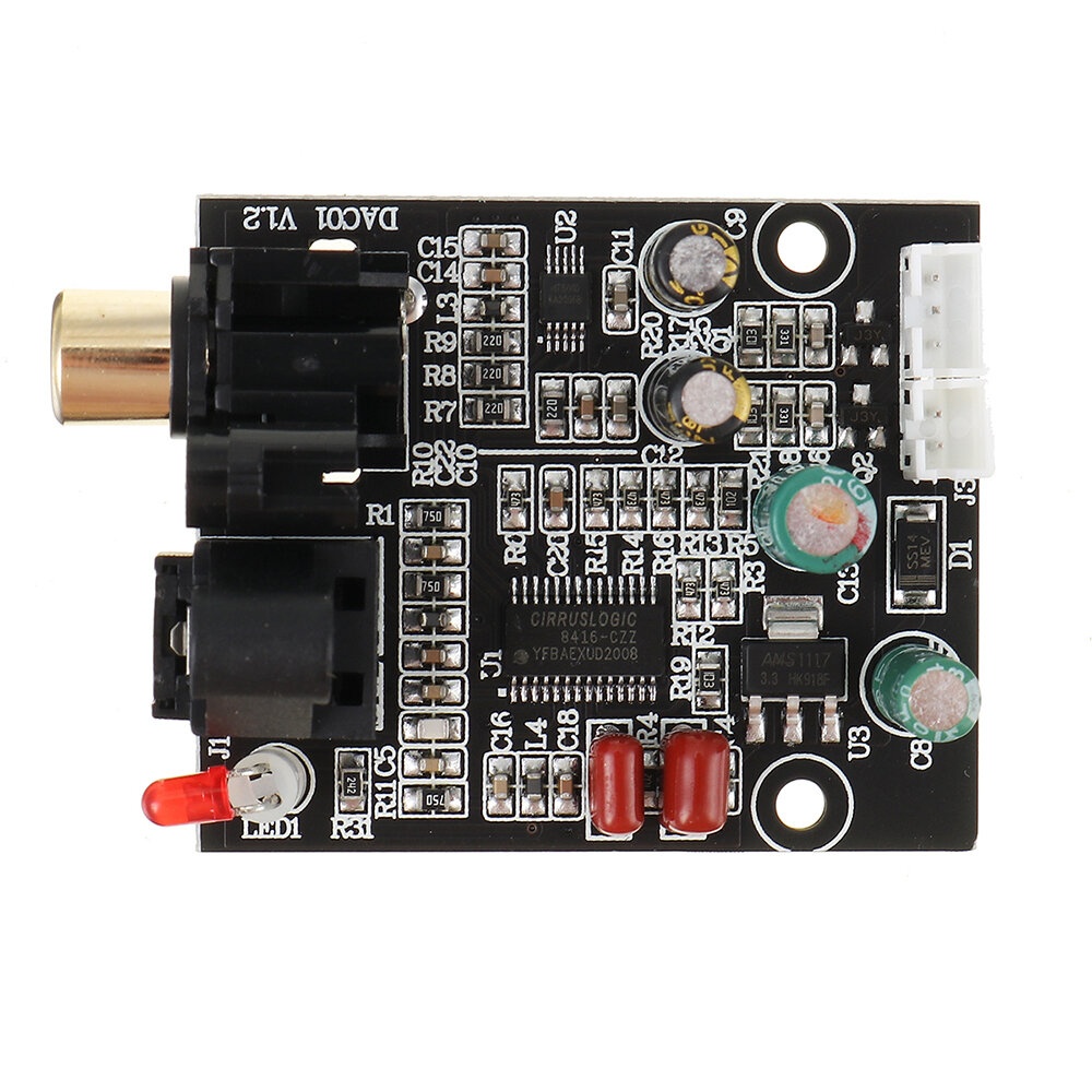 DAC Digital Decoder 24 Bit 192K Optical Fiber Coaxial Decoding Board CS8416+CS4344 for Amplifier - Image 2