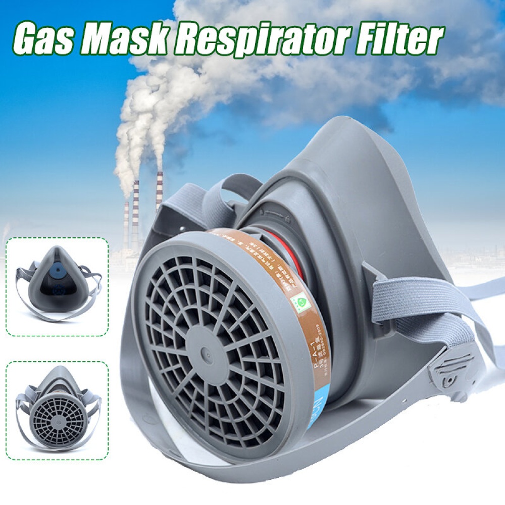 Silicone Gas Mask Anti-Dust Respirator Filter Germ Chemical Safety Protection - Image 2