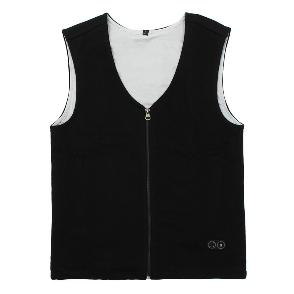 Electric USB Heated Vest Men Women Heating Coat Jacket Clothing Winter Warm - S