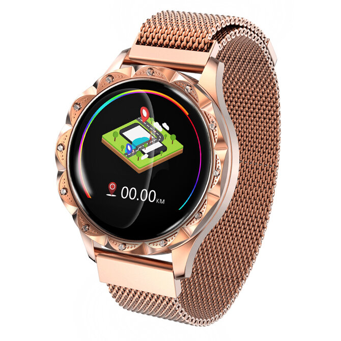 Bakeey D18 Milanese Strap Physiological Cycle Blood Pressure Monitor Multiple Sports Mode Fashion Smart Watch - Silver - Image 2