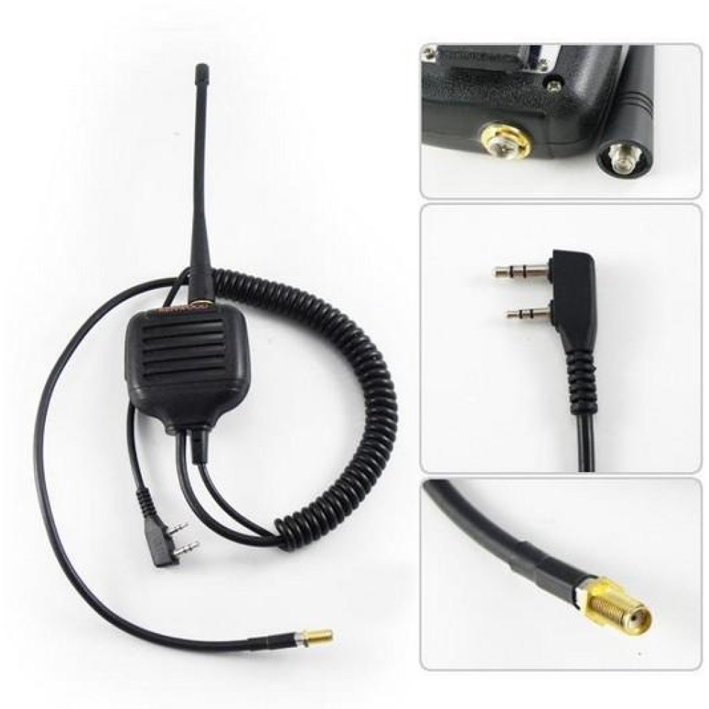 Pro Antenna Shoulder Speaker Mic for CB Ham Radio Walkie talkie