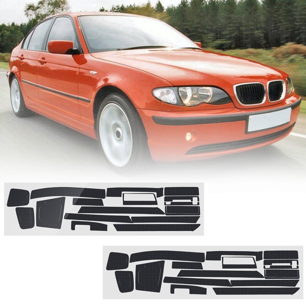 Carbon Fiber Pattern Car Interior Dashboard Sticker Wrap Decoration Left Hand Driving for BMW 3-Series E46 2001-2004 - 1