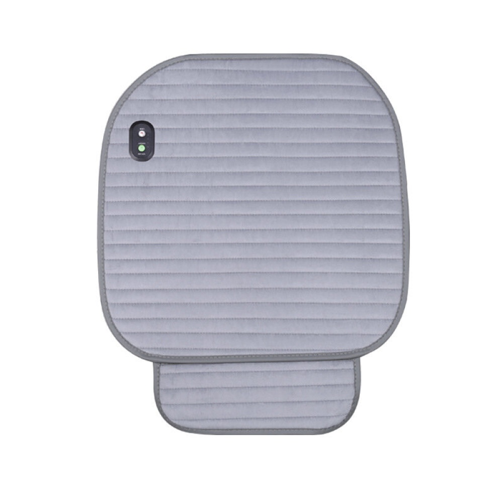 Universal Car Heated Seat Pad Cushion Cover Pad Adjustable Temperature Heater - Gray Square - Image 2