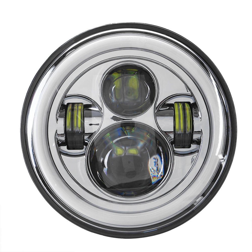 7 Inch LED Headlight Projector Angle Eyes Hi/Low DRL Turn Signal Lamp For Jeep Motorcycle - Image 2