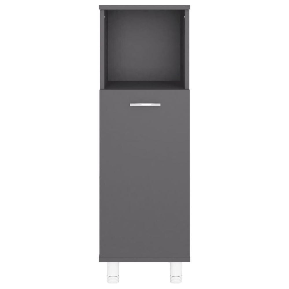 Bathroom Cabinet Gray 11.8"x11.8"x37.4" Chipboard - Image 2