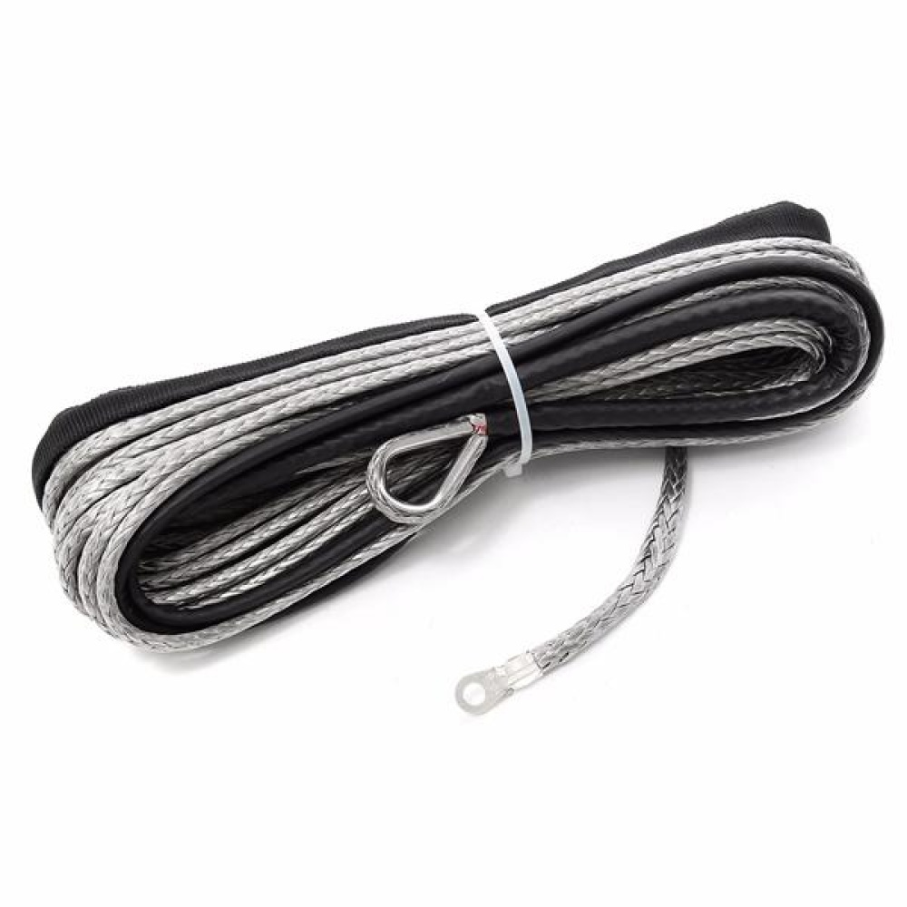 15m 7000LB Nylon Rope Winch Tow Cable with Sheath for ATV SUV Off Road - Image 2