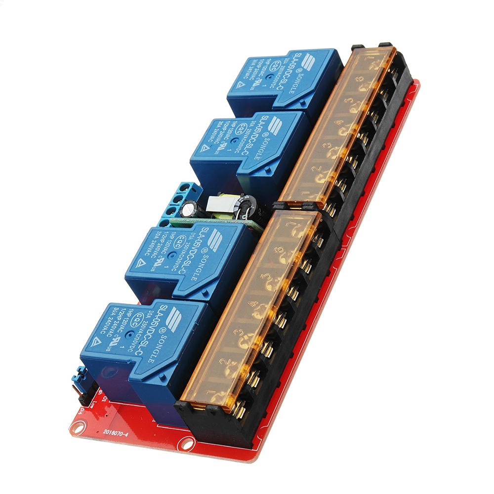 DC 5V AC 100V To 250V 30A 760mA 4 Way Relay Module Board With High And Low Level - Image 2