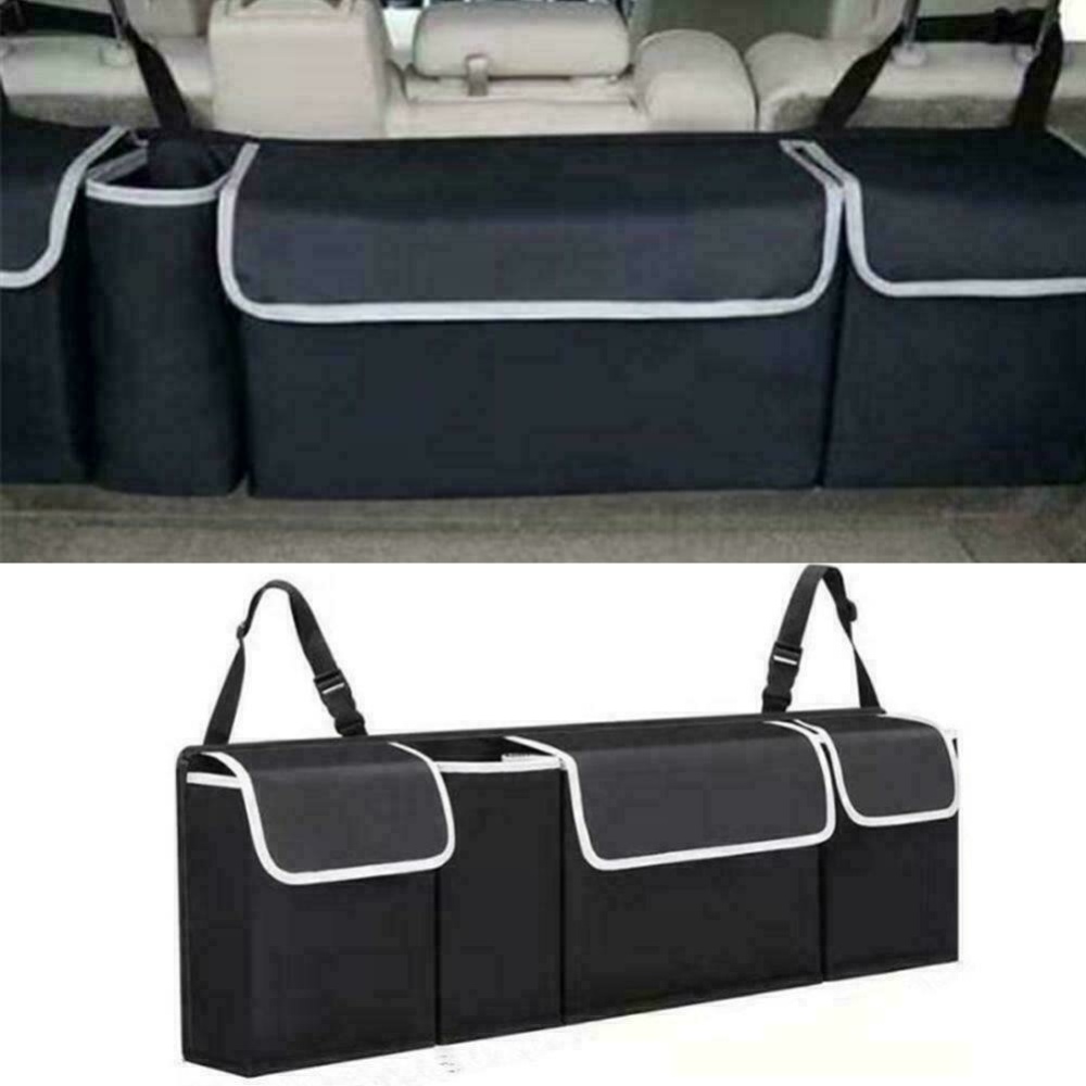 36in Car Back Seat Storage Box Bag Interior Accessories Trunk Organizer Oxford - Image 2