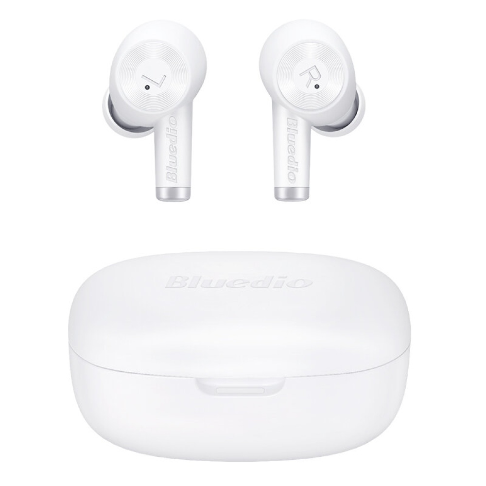 Bluedio Ei TWS ecouteurs sans fil bluetooth 5.0 ecouteurs charge sans fil basse sport casque casque avec micro - Blanc