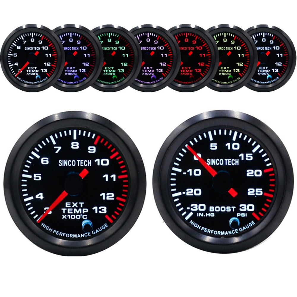 Racing Car Turbo/Boost/EGT Exhaust/Temp/Oil Pressure Gauge Meter 7 Colors - 5 - Image 2