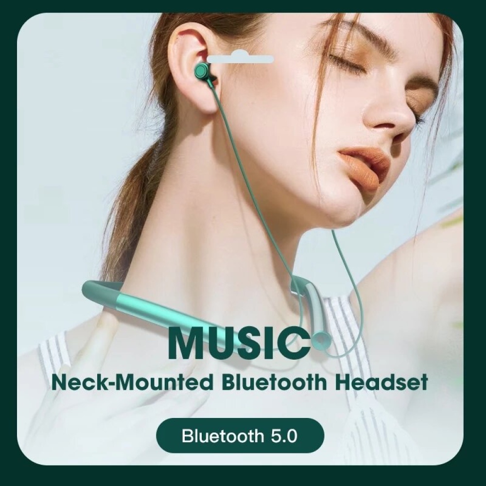 Bakeey A2 bluetooth 5.0 Neckband Wireless Earphone IPX5 Magnetic Sport Earbud Headset Sport earbuds Noise reduction Headphones - Green - Image 2