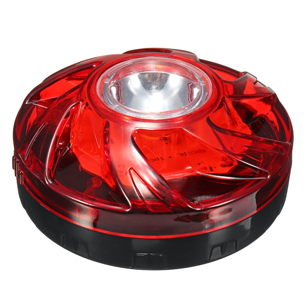 LED Emergency Light With Magnetic Bottom Red & White Color 6 Lighting Modes - Red - Image 2