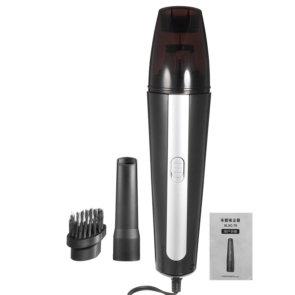 12V 4500R/Min 120W 6000mbar Wireless / Wired Handheld portable Vacuum Cleaner for Car Home - Black Wired - Image 2