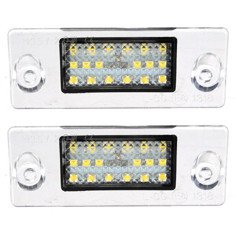 2 x Error Free LED SMD License Plate Lights For Audi A4 S4 B5 1998-2001 White - Image 2