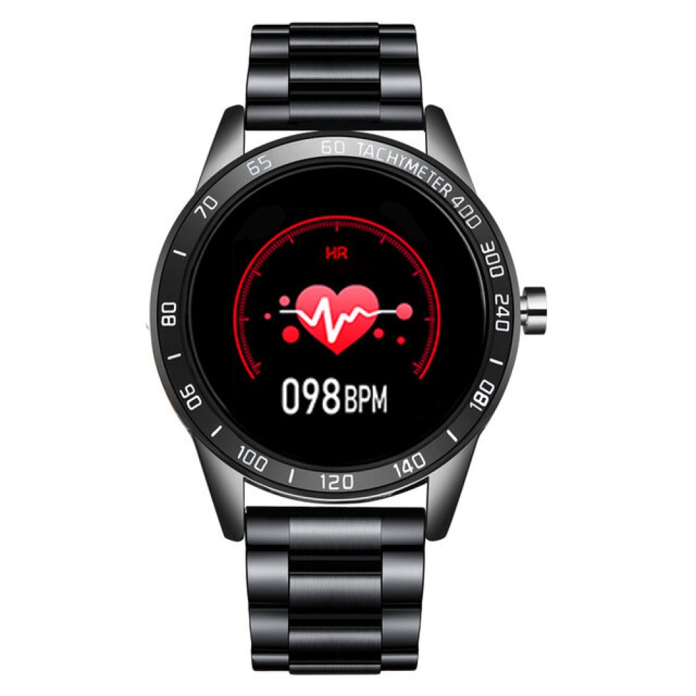 LIGE BW0109 Casual 1.3-inch Full-round Touch Screen Heart Rate IP67 Waterproof Multi Sports Modes Smart Watch - Black