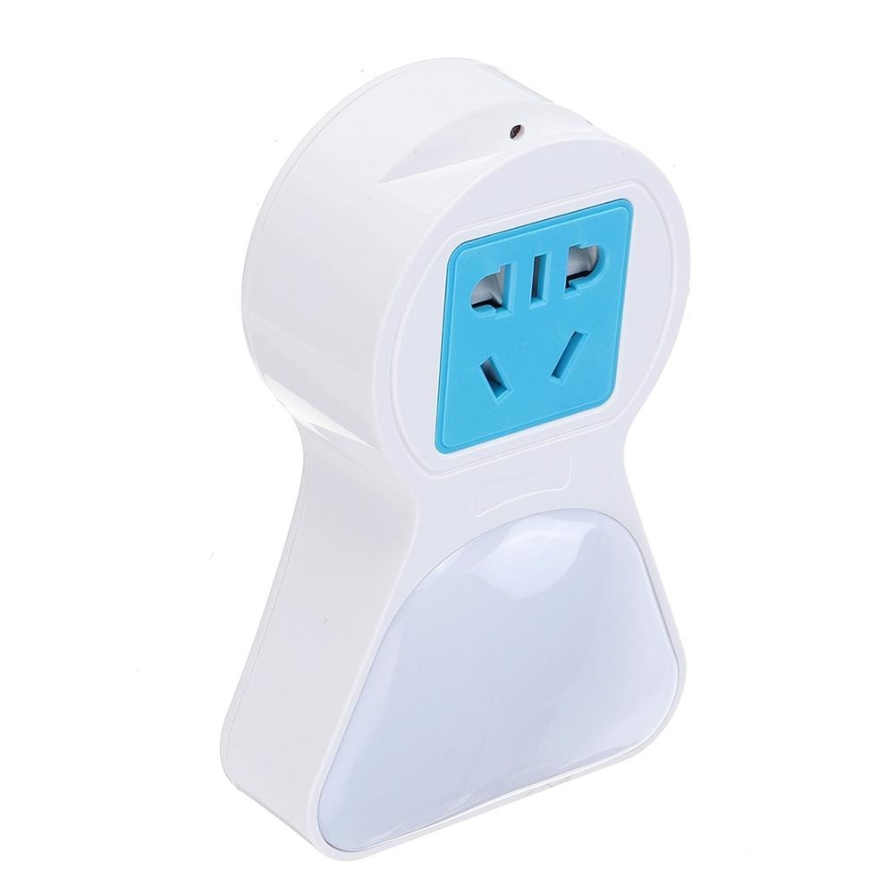 5A 9 LED Plug Socket Lamp Plug-in Wall Hallway Night Light USB Charging US/EU Plug - US Plug - Image 2