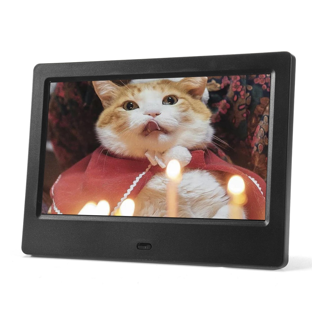 7 Inch 16:9 HD Digital Photo Frame Album Holder Stand Home Decor with Remote Control - White - Image 2