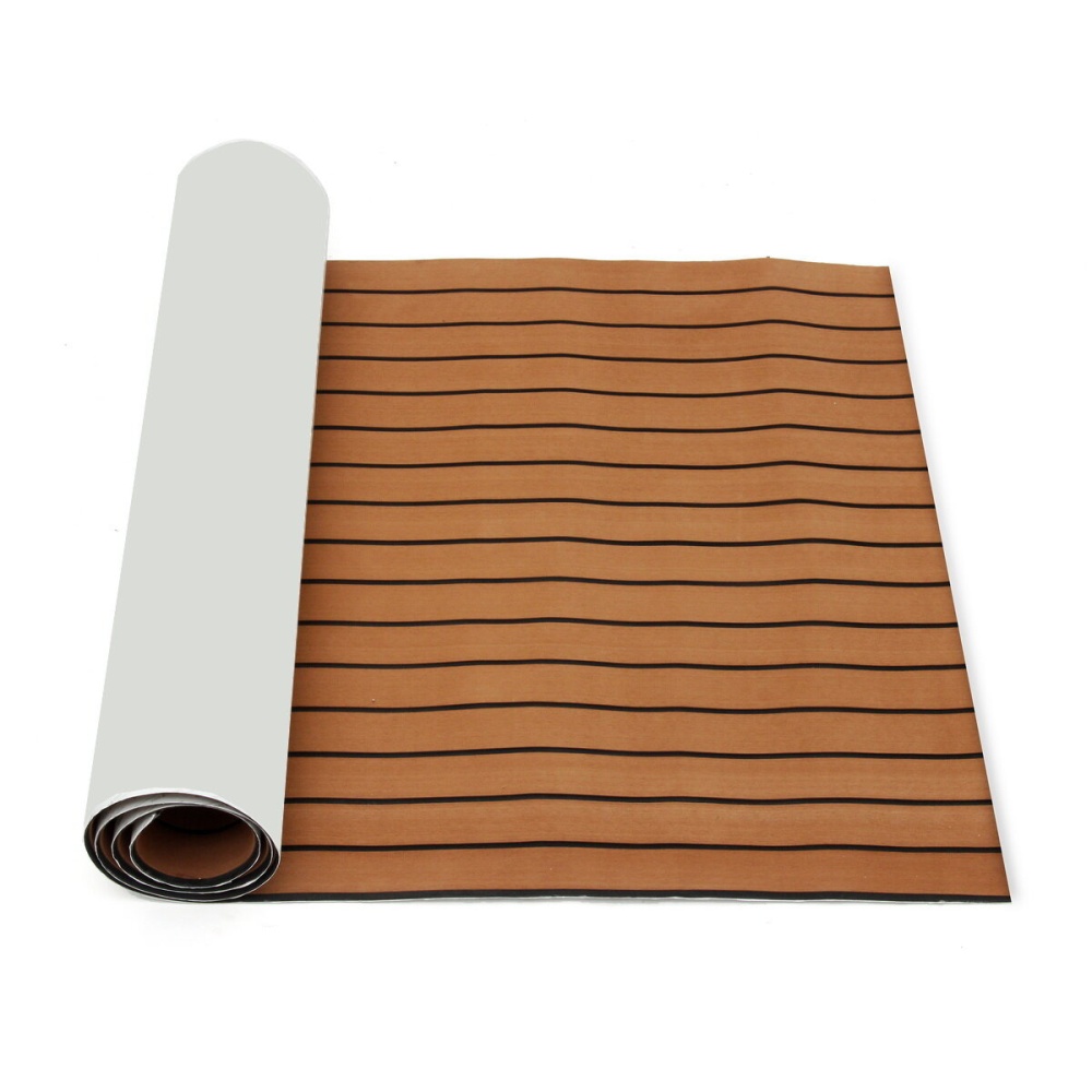 2700x900x6mm Adhesive Marine Flooring EVA Foam Boat Faux Teak Decking Yacht Carpet Sheet - #1 - Image 2