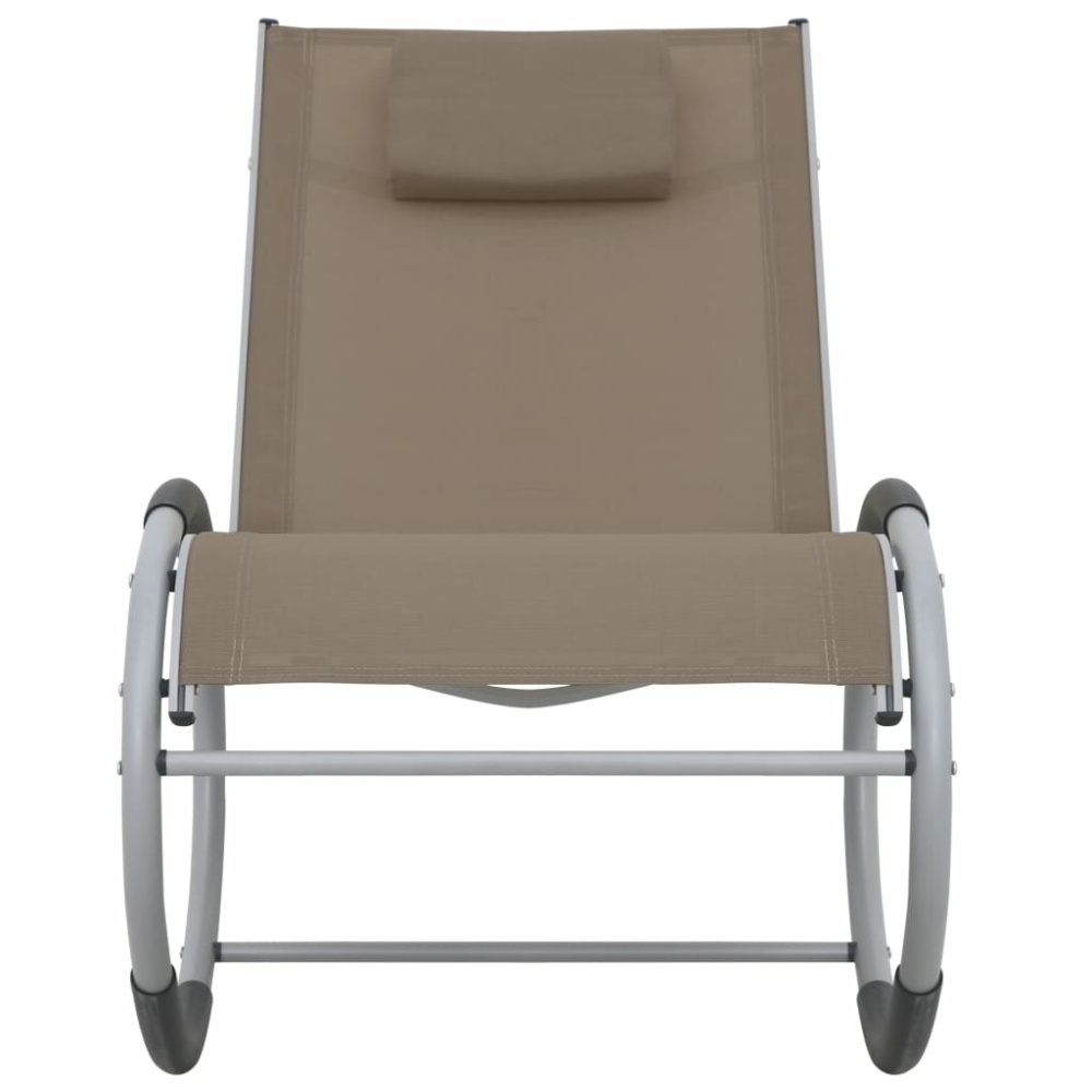 Outdoor Rocking Chair Taupe Textilene - Image 2