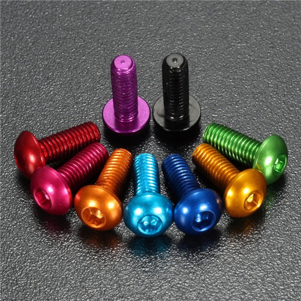 Suleve M3AH5 10Pcs M3×6mm Hex Socket Screws Round Head Cap Screws 7075 Aluminum Alloy - Red - Image 2