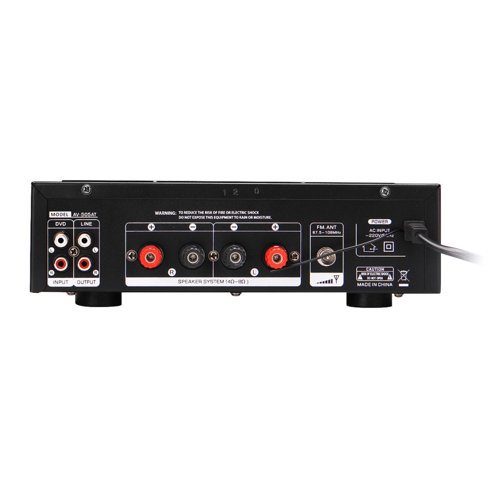 AV-505AT 110-220V bluetooth Home Power Amplifier Audio Stereo AMP Mixer USB FM - US Plug 110V - Image 2