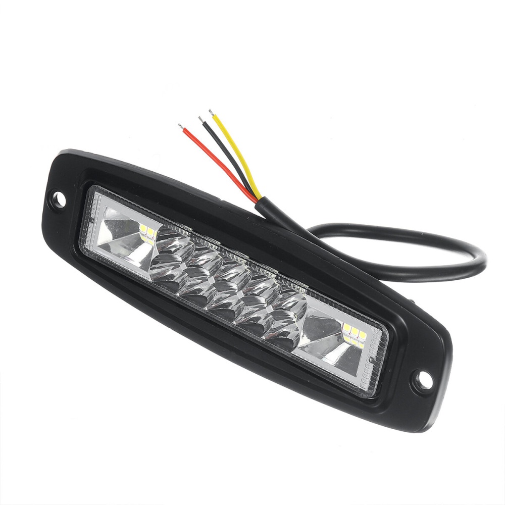 7 Inch Flood Beam LED Work Light Bar Super Slim Flush Mount 10-30V 48W 6000K White For ATV UTV SUV Truck Motorcycle - Image 2