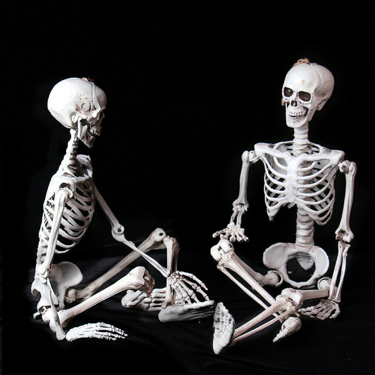 90cm Human Skeleton Scary Bones Poseable Hanging Prop Party Decorations - Image 2