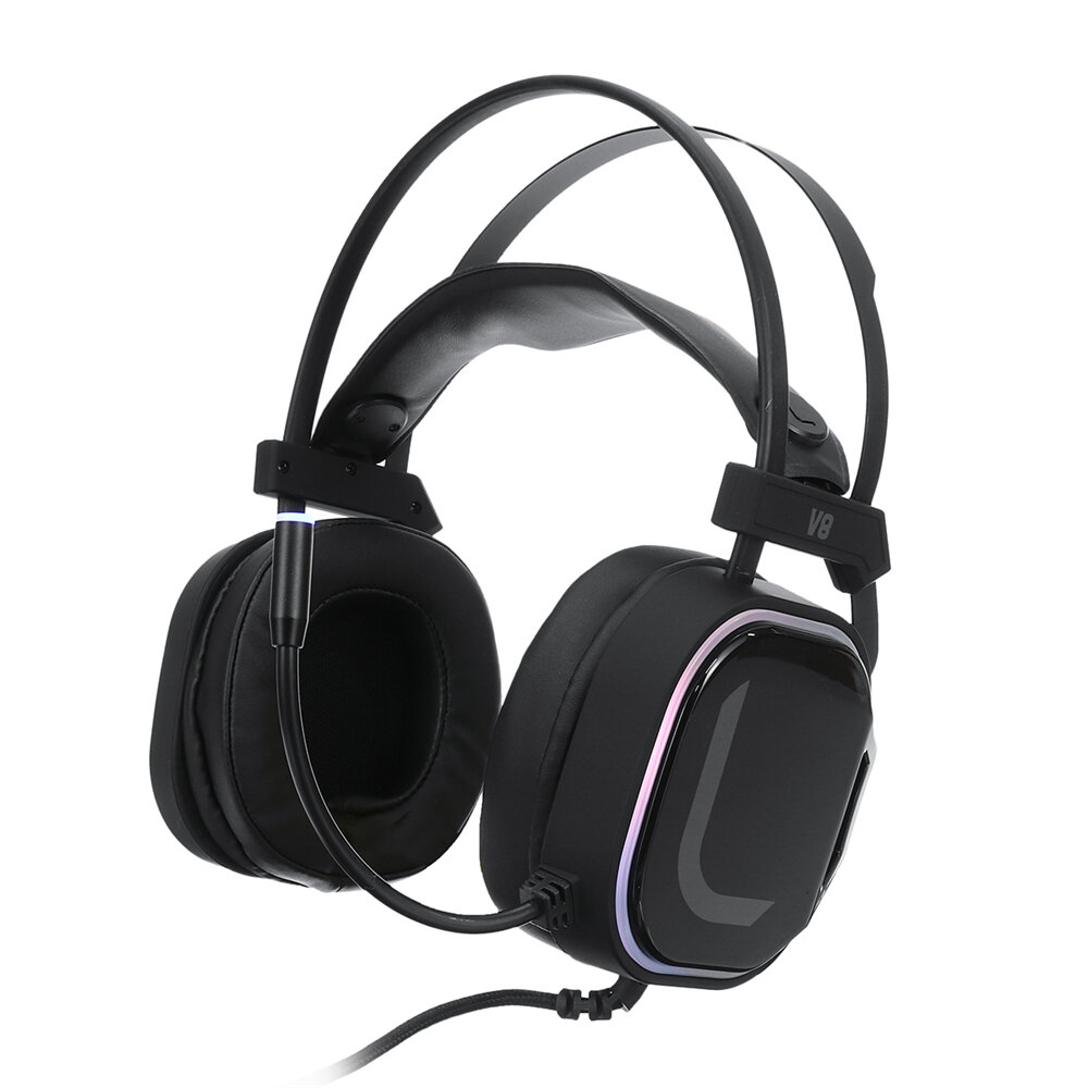 Bakeey 3.5mm/7.1 Gaming Headset Stereo Surround Sound USB 3.5mm Wired RGB Light Game Headphone - A+B Each 5Pcs