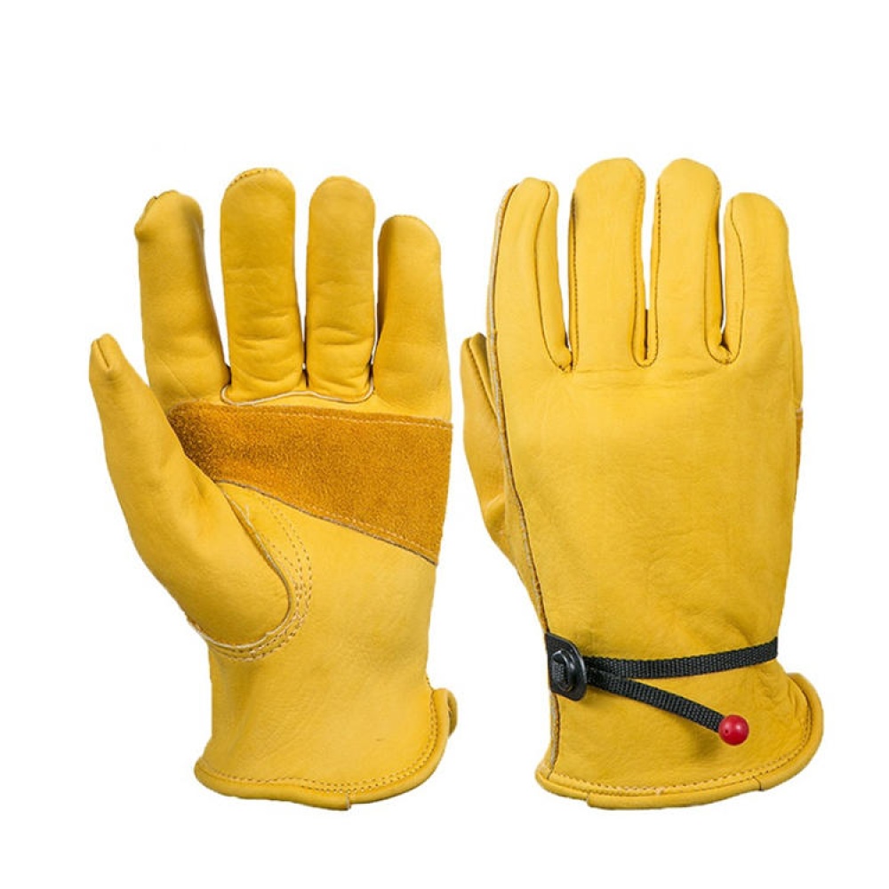 OZERO Waterproof Work Gloves Safety Garden Gloves Leather Welding Protective for Glass Handling L - Image 2