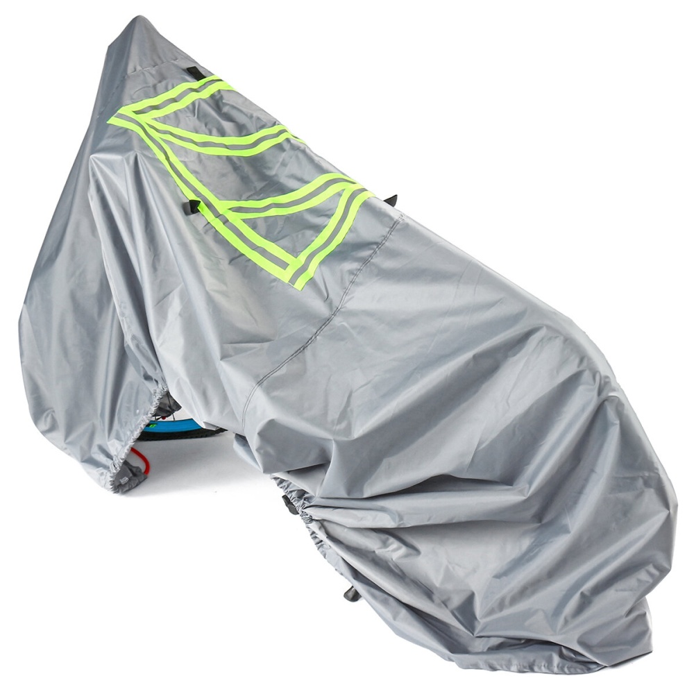 Protective Cover With Reflective Sign 2-3 Bikes For Motorhome Bike Waterproof Sunscreen - Grey