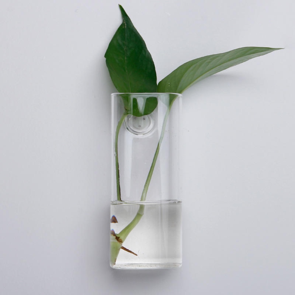 Wall-mounted Long Tube Shaped Glass Flower Vase Home Garden Wedding Party Decoration - Image 2