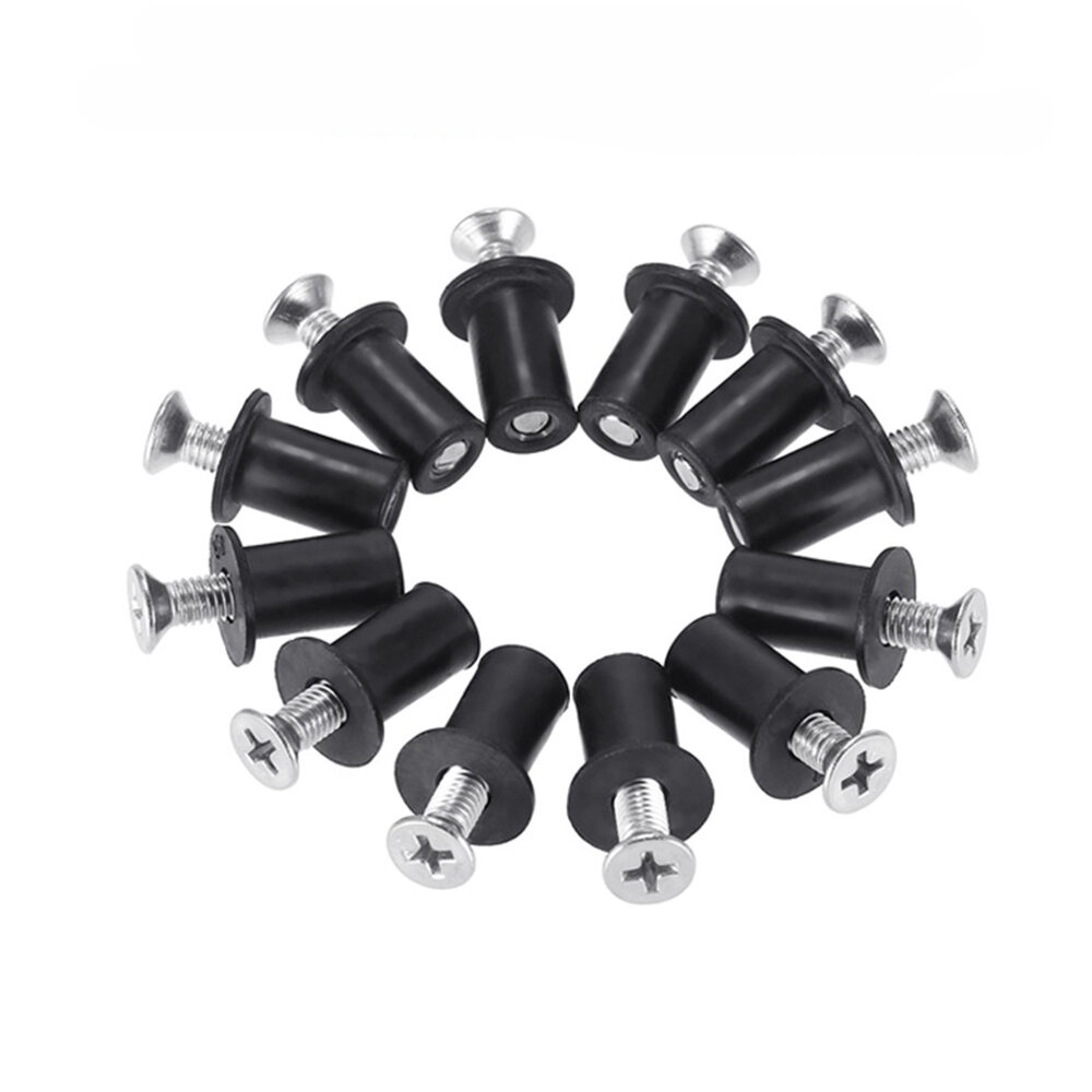 BSET MATEL M5 Rubber Well Nuts With Screw Blind Fastener Motorcycle Windscreen Rivet Kayak Canoe Boat Marine Dinghy Accessories - 1