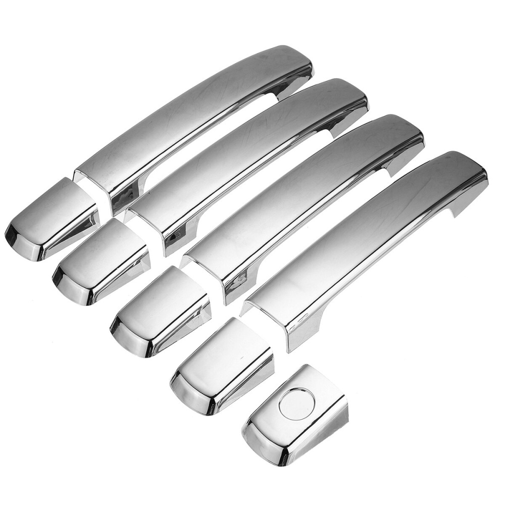 9 Pcs Chrome Plastic Outer Door Handle Cover For Nissan Navara D40 2005-2015 - Image 2