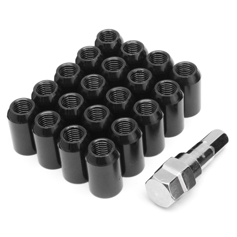 20pc Black Steel Wheel Tuner Nuts M12x1.5 For HONDA For MAZDA For TOYOTA For MITSUBISHI For FORD - Image 2