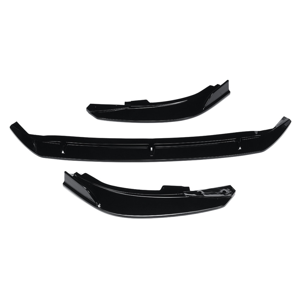 3Pcs Car Glossy Black Front Bumper Lip Spoiler Cover Trim 3PCS For Ford Focus 2019 - Image 2