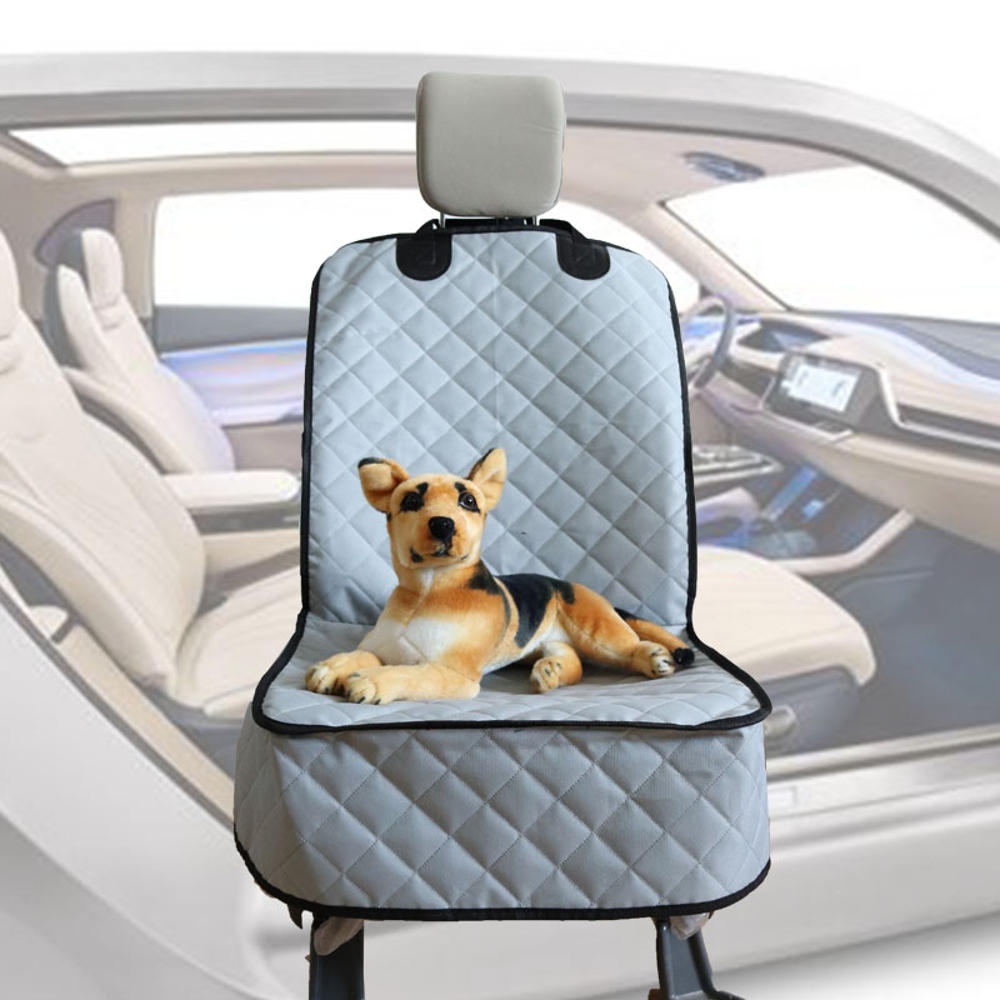 Car Copilot Seat Oxford Cloth Non Slip Pet Mat Travel Seat Dog Protector Carrier Cushion Pad - Beige - Image 2