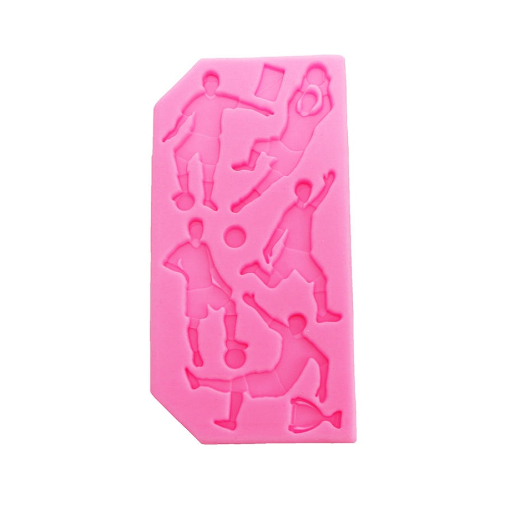 Food Grade Silicone Cake Mold DIY Chocalate Cookies Ice Tray Baking Tool Football Player Shape - Image 2