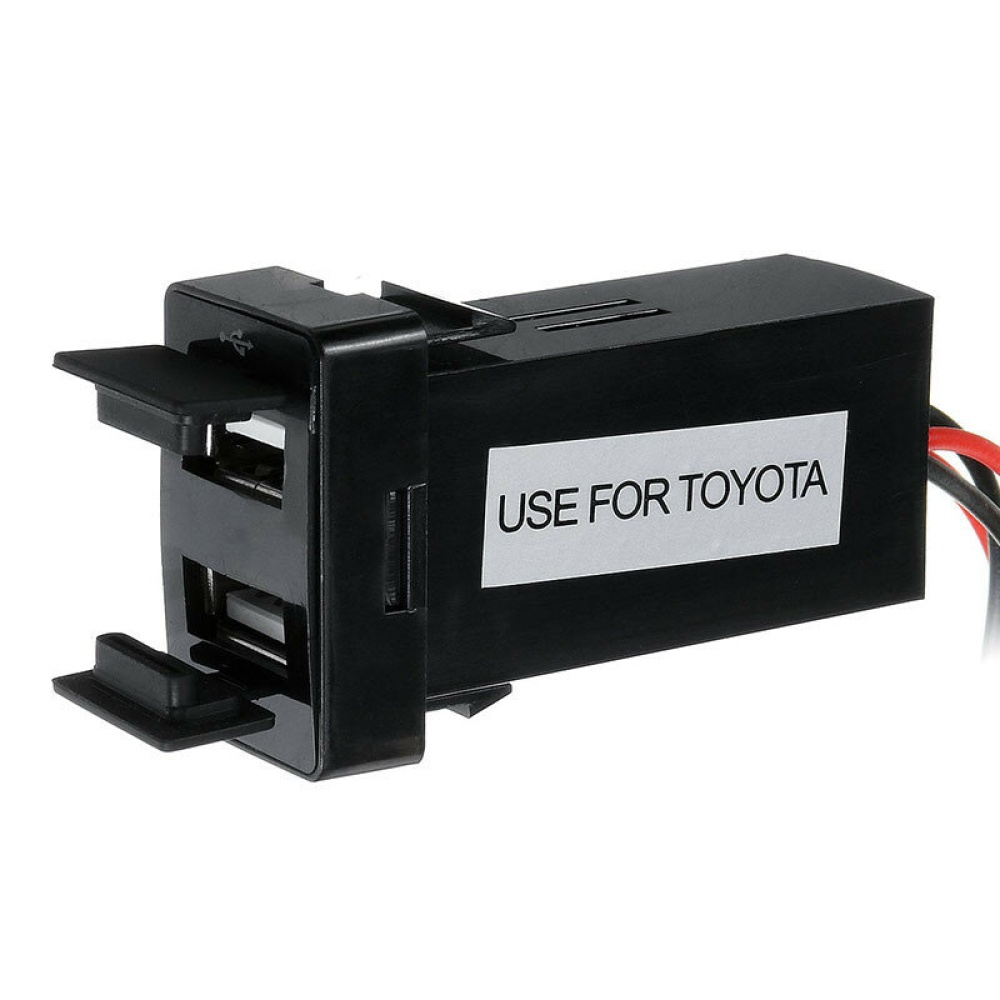 12V 24V Twin Dual Double Port Charger Adapter In Car Socket Lighter For Toyota - Image 2