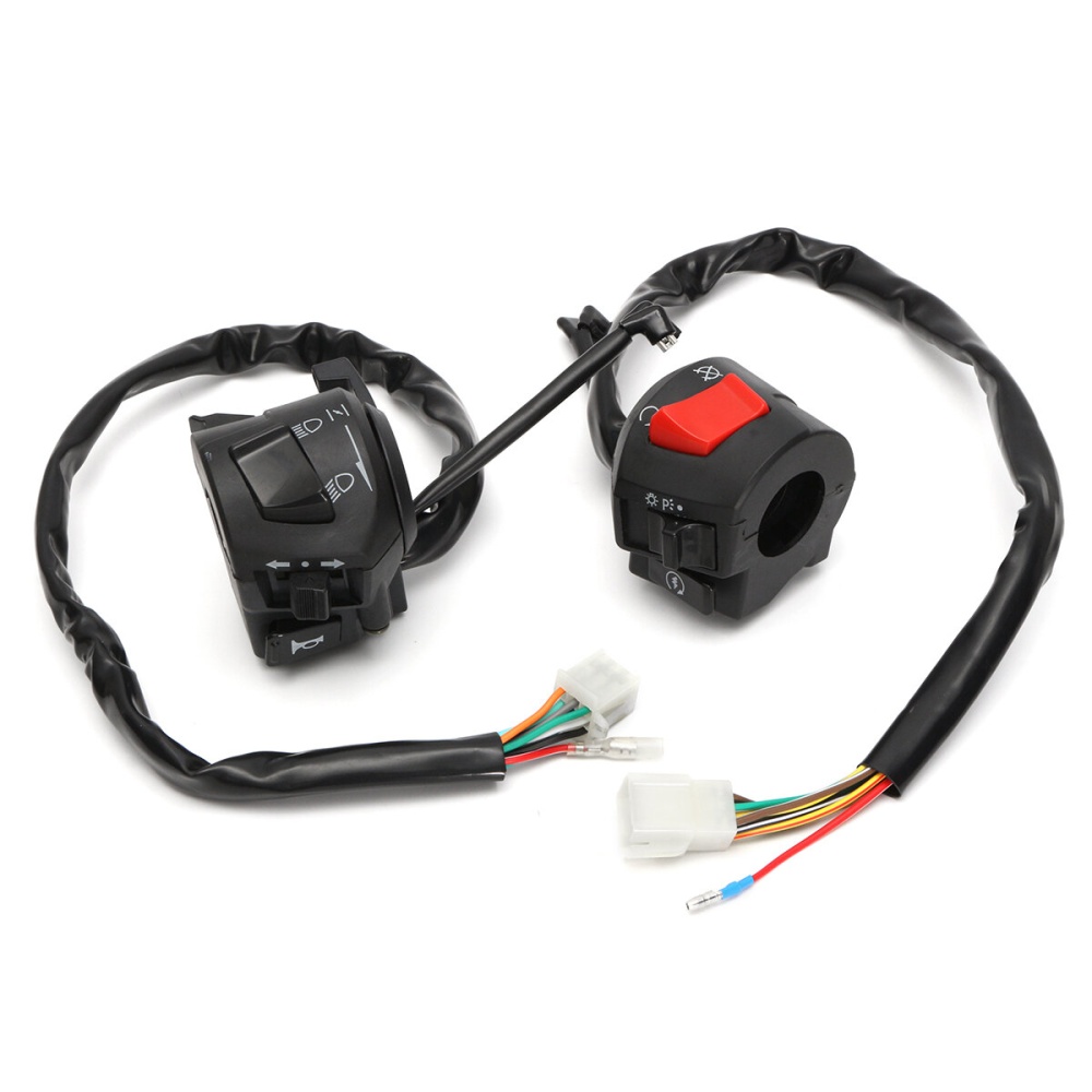 7/8inch 12V Motorcycle Handlebar Horn Turn Signal Light Headlight Control Start Switch - Image 2