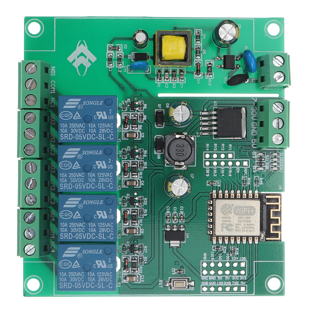 AC/DC Power Supply ESP8266 WIFI Four-way Relay Module ESP-12F Development Board Secondary Development - Image 2