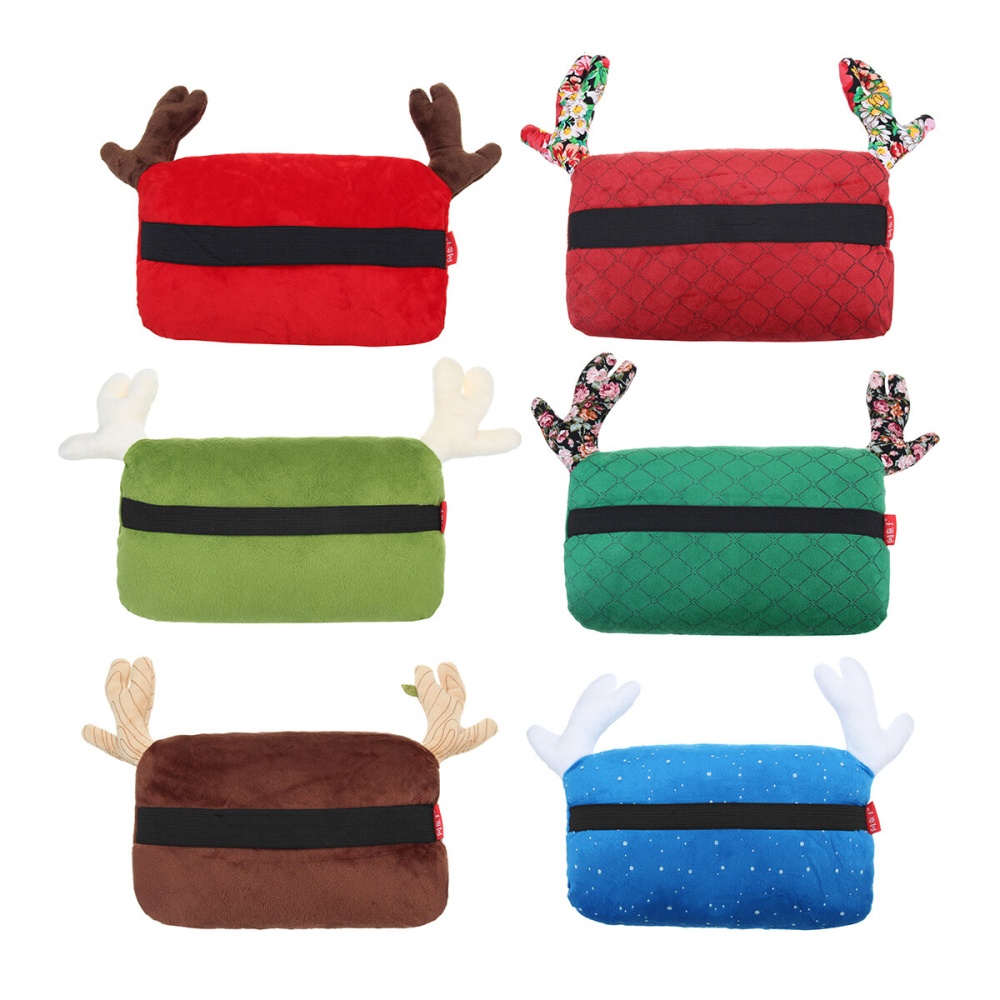 Deer Antlers Car Seat Headrest Neck Auto Pillow Cotton Cushion - Green - Image 2