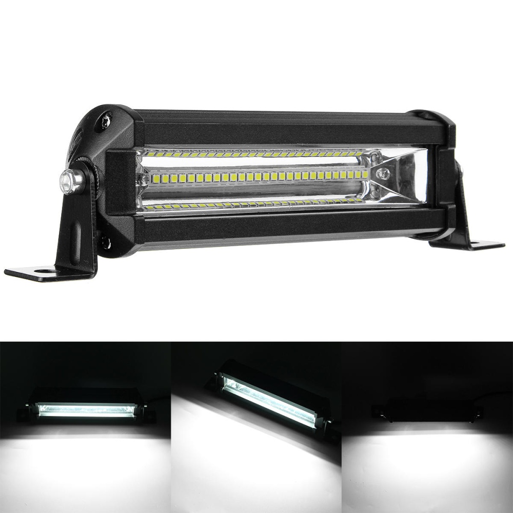 12V-80V 7Inch/13Inch/19Inch 4860Lm/8100Lm/14580Lm Slim Single Row Spot Beam LED Work Light Bar Off-Road 81W/162W/243W Waterproof - 13 Inch - Image 2