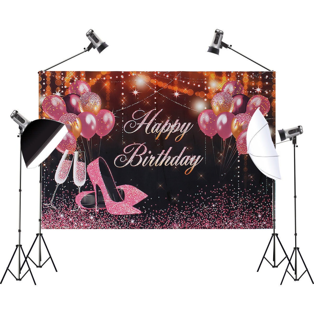 Birthday Scene Board Photo Backdrop Background Photography Studio Prop Decoration - Red 1.5x2.2m - Image 2