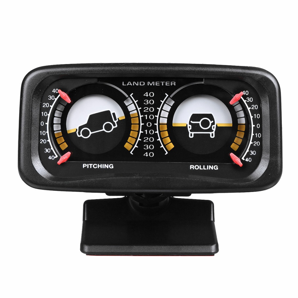 12V Car Two-barreled Backlight Inclinometer Compass Balance Level Slope Meter - Image 2