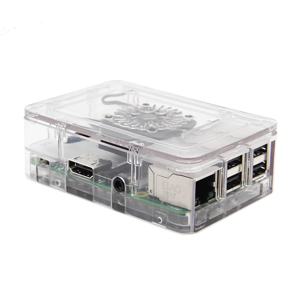 ABS Enclosure Case Support Cooling Fan For Raspberry Pi Model 3B / 2B / B+ - Transparent - Image 2