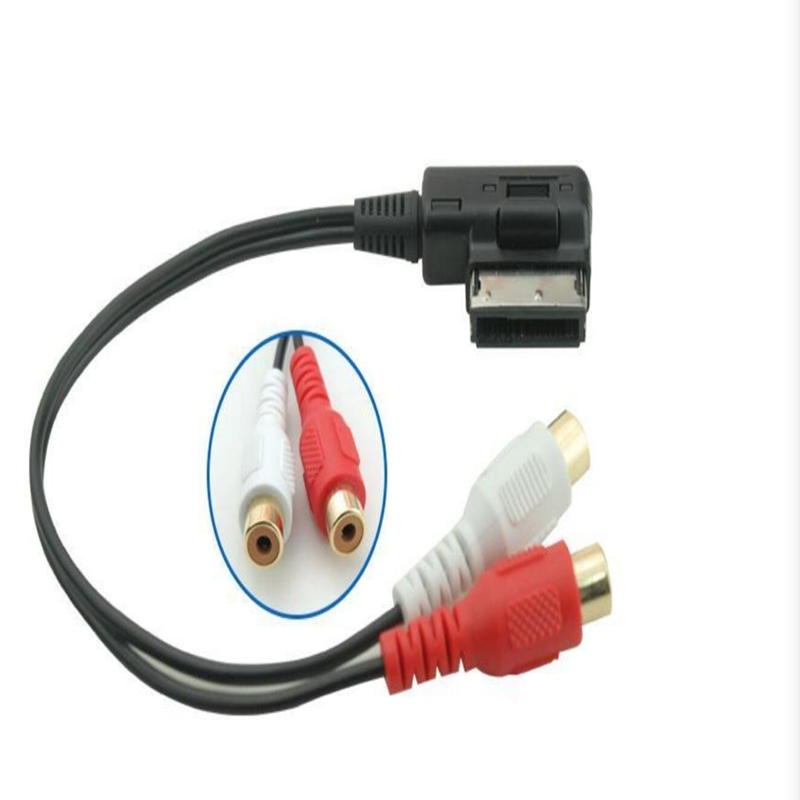 Audio Cable AUX 2RCA Lotus Input Line for Audi AMI AUX line A6L/A8/A5/Q5/Q7/A1/A6L - Image 2