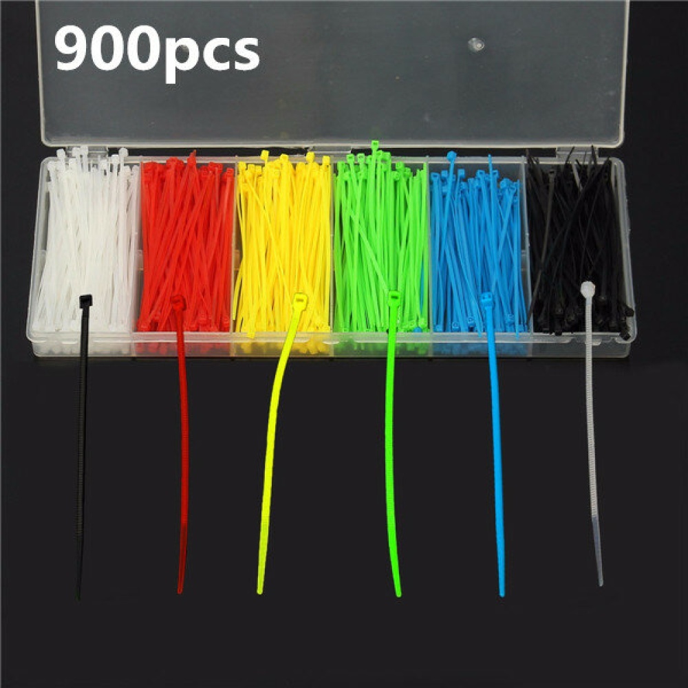 Suleve ZT01 900pcs 100x2mm Self Locking Nylon Cable Wire Zip Ties 6 Colors - Image 2